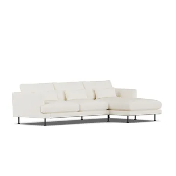 Bredhult sofa - Jump Off White 1954-black steel, 2,5-seater C1 - 1898