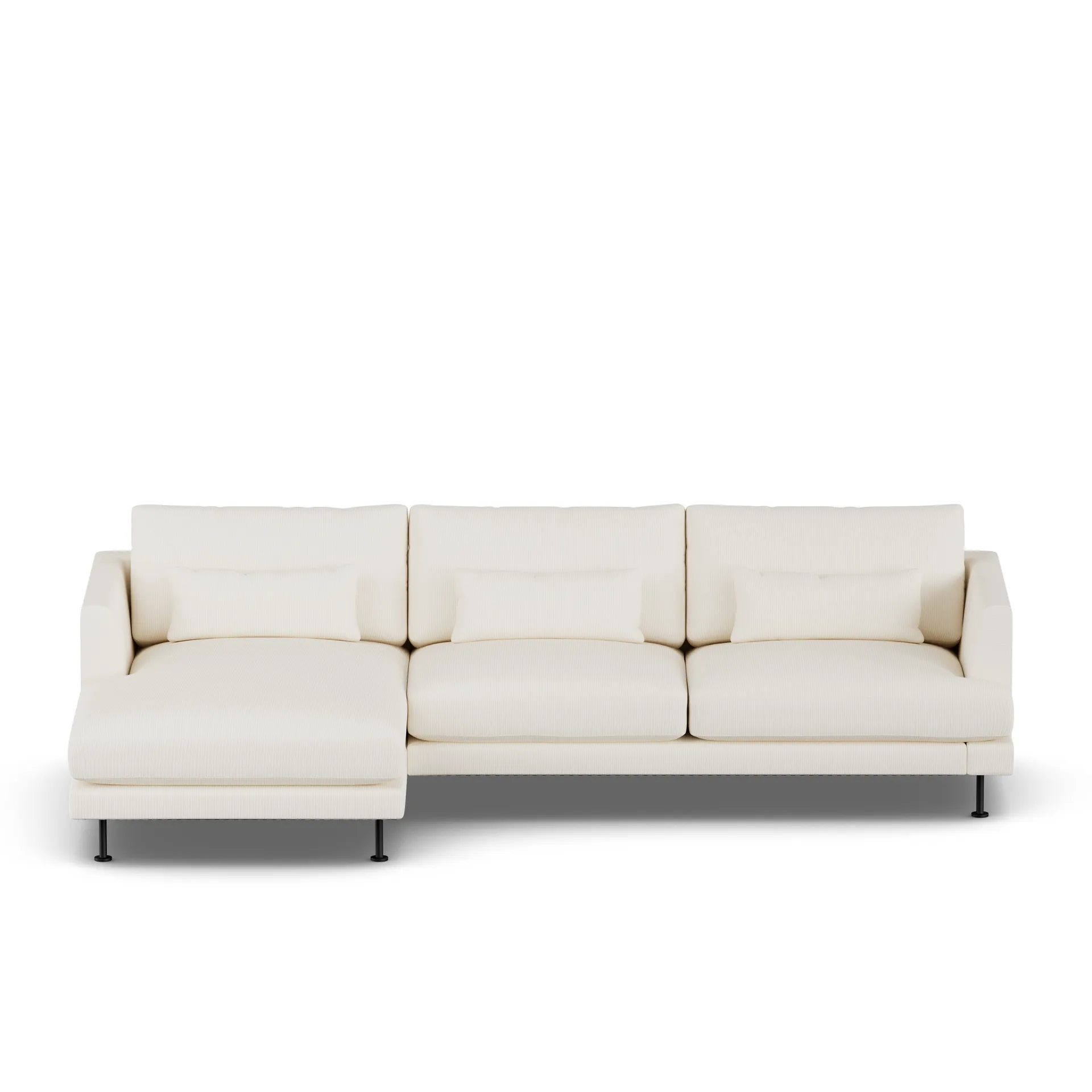 Bredhult sofa, Jump Off White 1954-black steel, 2,5-seater C2 1898