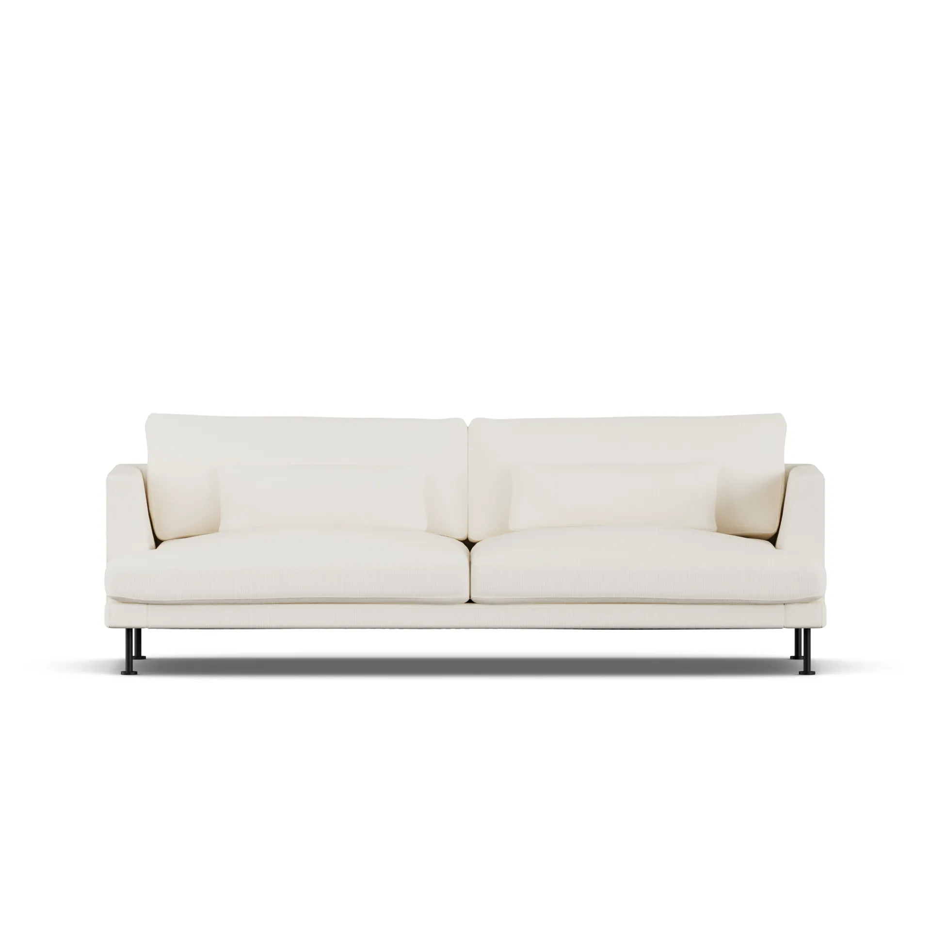 Bredhult sofa, Jump Off White 1954-black steel, 3-seater 1898