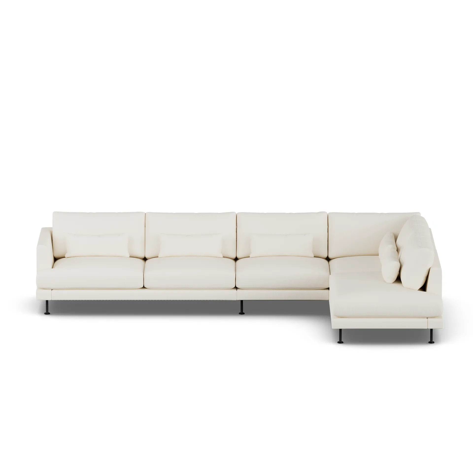 Bredhult sofa, Jump Off White 1954-black steel, 4-seater B1 1898