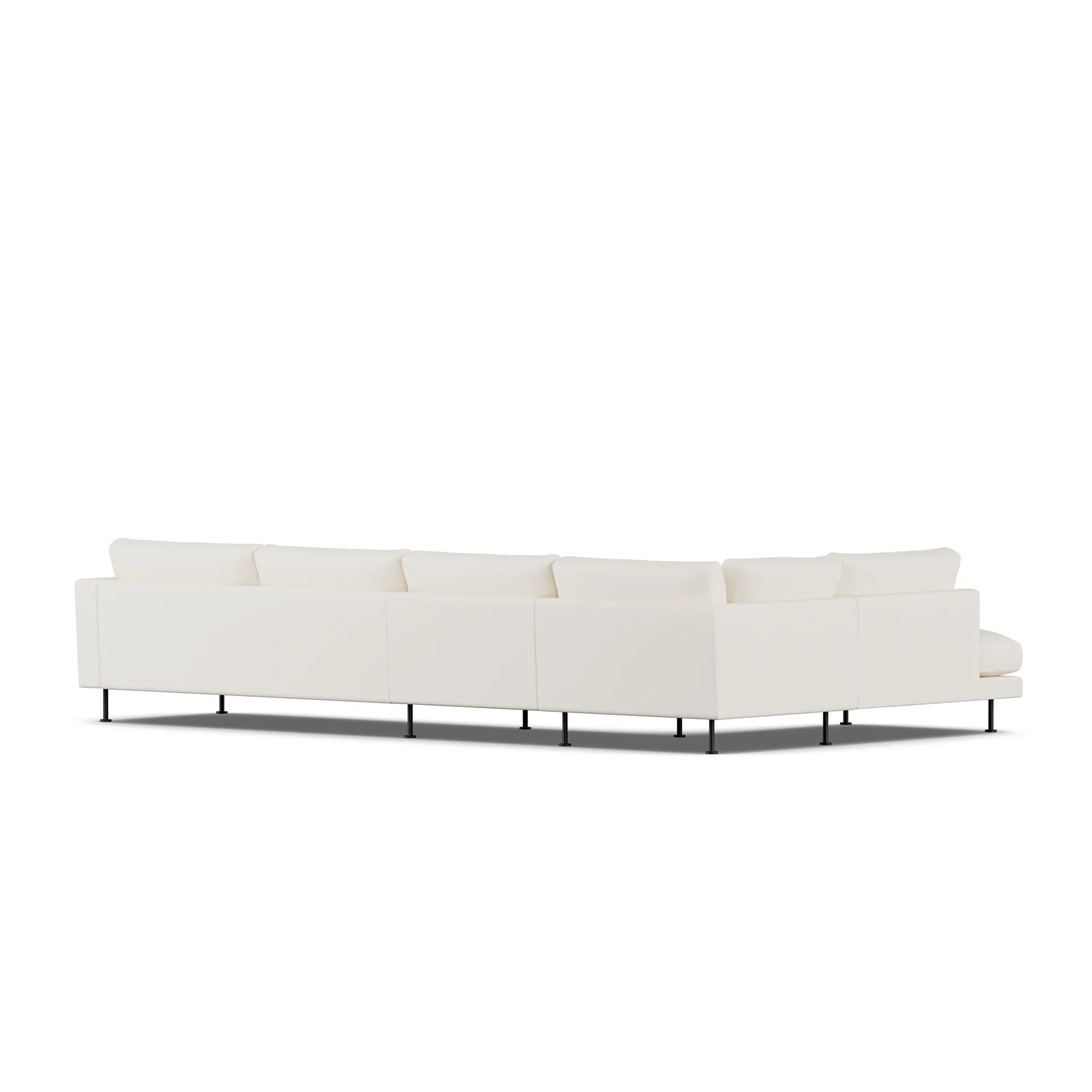 Bredhult sofa, Jump Off White 1954-black steel, 4-seater B2 1898