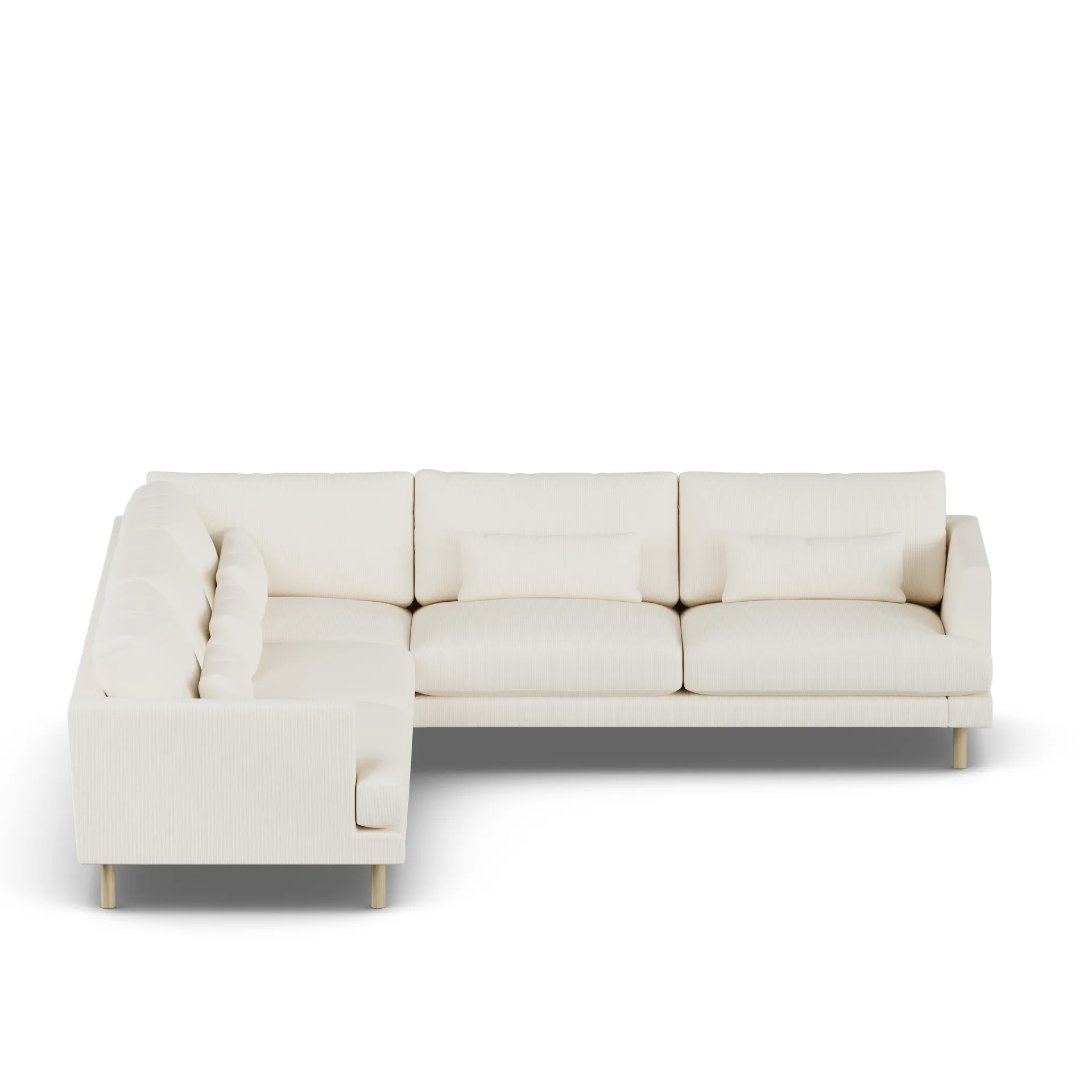Bredhult sofa, Jump Off White 1954-white-oiled oak, corner sofa F 1898