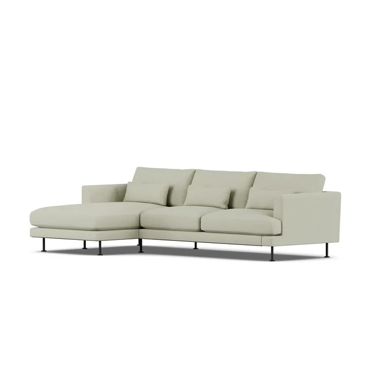 Bredhult sofa - Luiza Beige 3981-black steel, 2,5-seater C2 - 1898