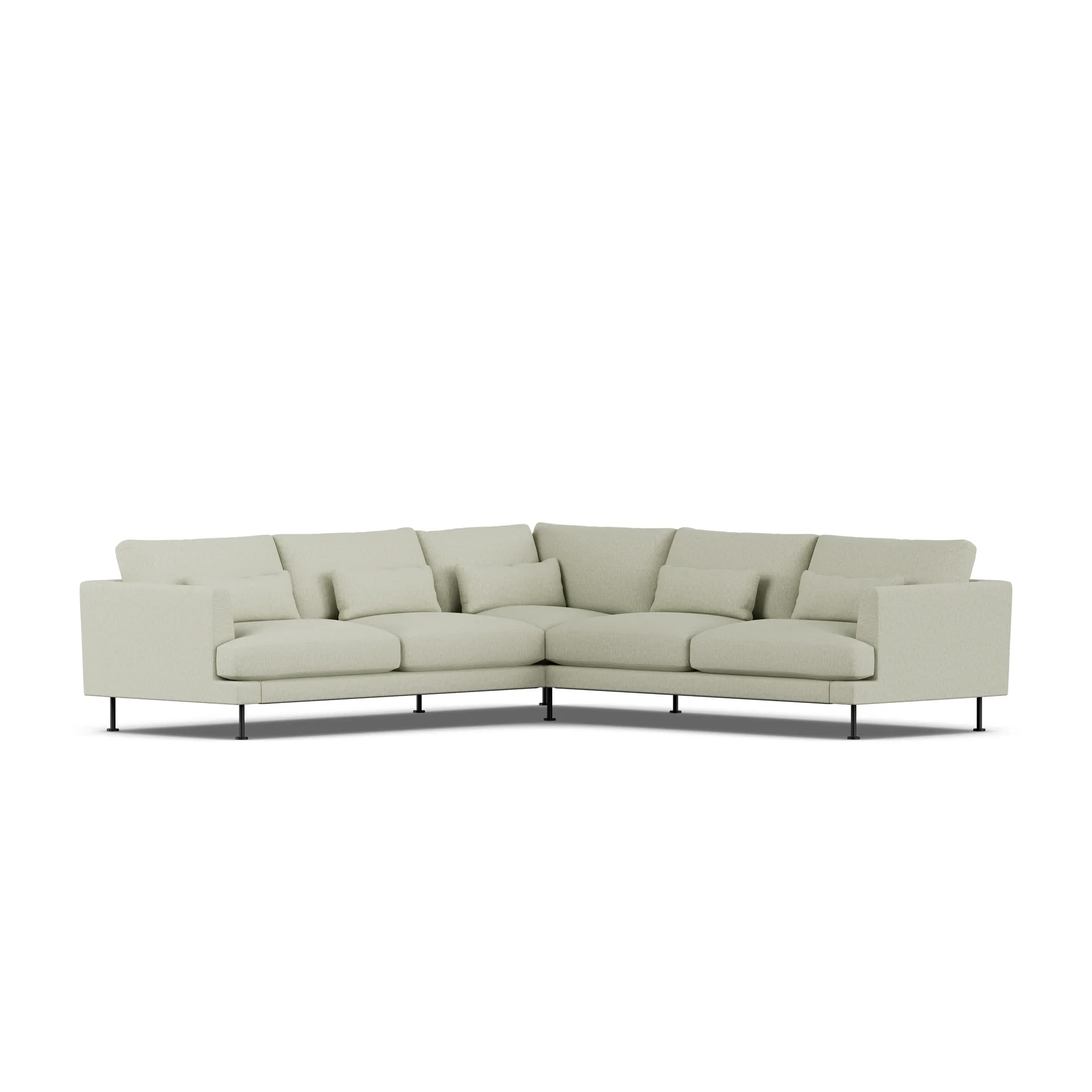 Bredhult sofa, Luiza Beige 3981-black steel, corner sofa F 1898