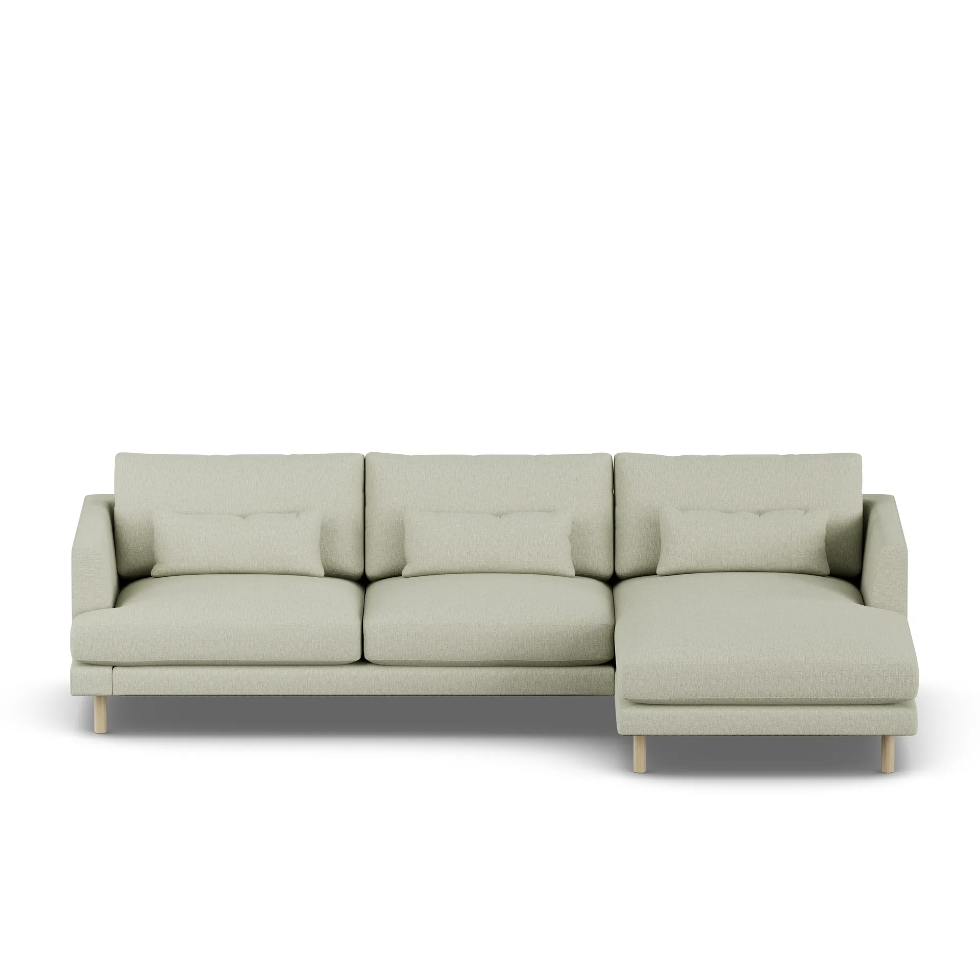 Bredhult sofa, Luiza Beige 3981-white-oiled oak, 2,5-seater C1 1898