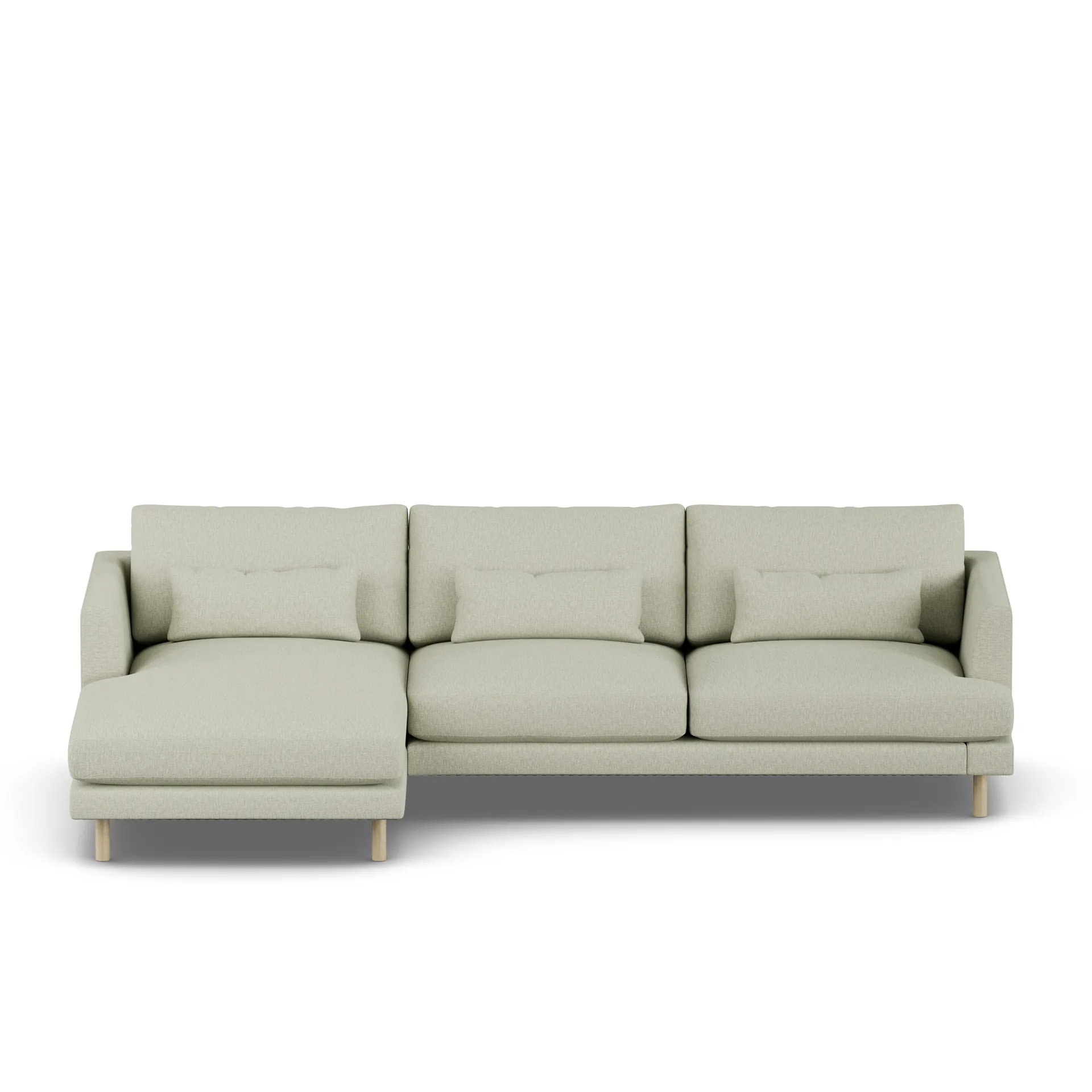 Bredhult sofa, Luiza Beige 3981-white-oiled oak, 2,5-seater C2 1898
