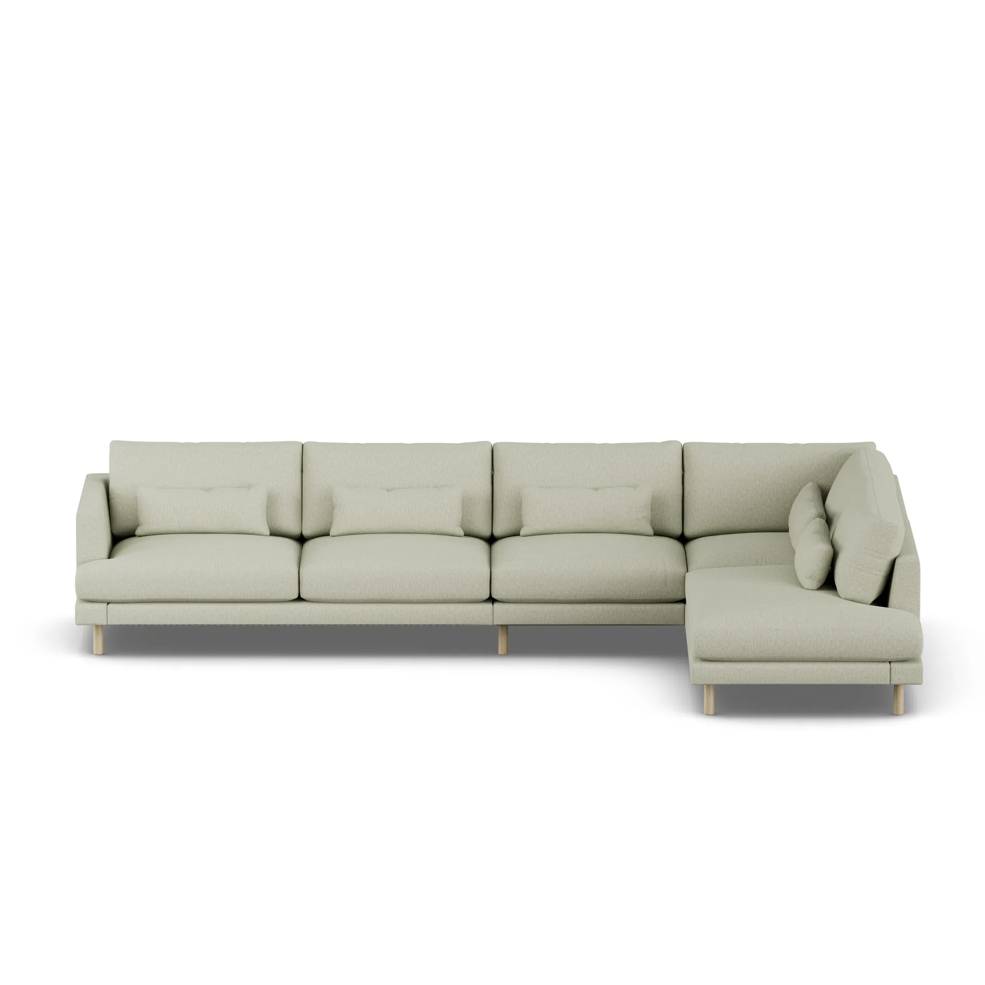 Bredhult sofa, Luiza Beige 3981-white-oiled oak, 4-seater B1 1898
