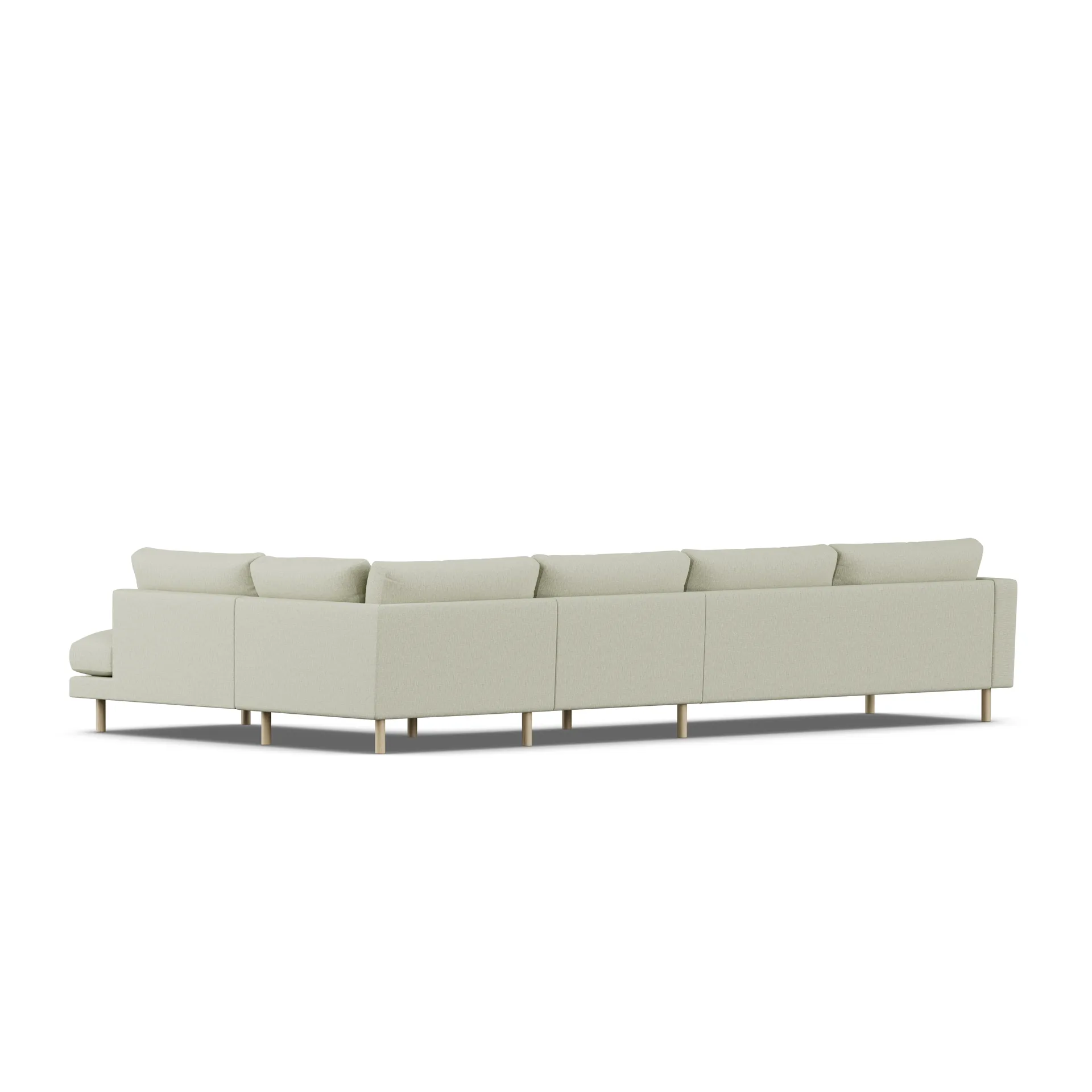 Bredhult sofa, Luiza Beige 3981-white-oiled oak, 4-seater B1 1898