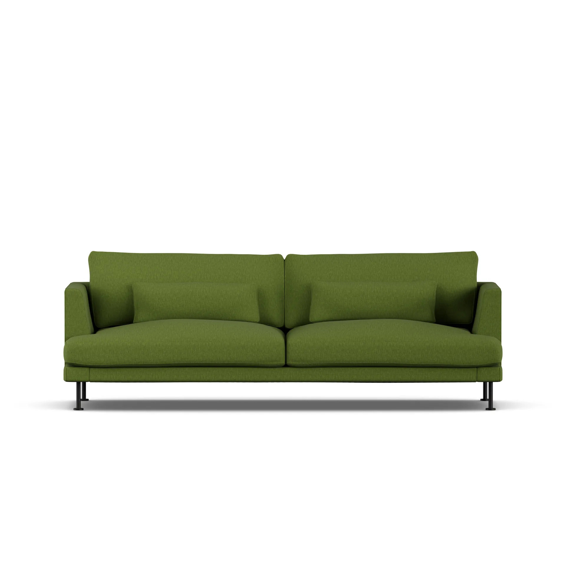 Bredhult sofa, Luiza Green 3975-black steel, 3-seater 1898