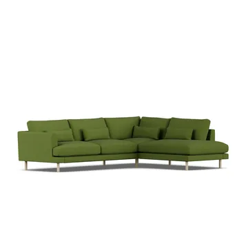 Bredhult sofa - Luiza Green 3975-white-oiled oak, 3-seater A1 - 1898