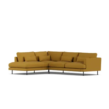 Bredhult sofa - Luiza Mustard 3972-black steel, 3-seater A2 - 1898