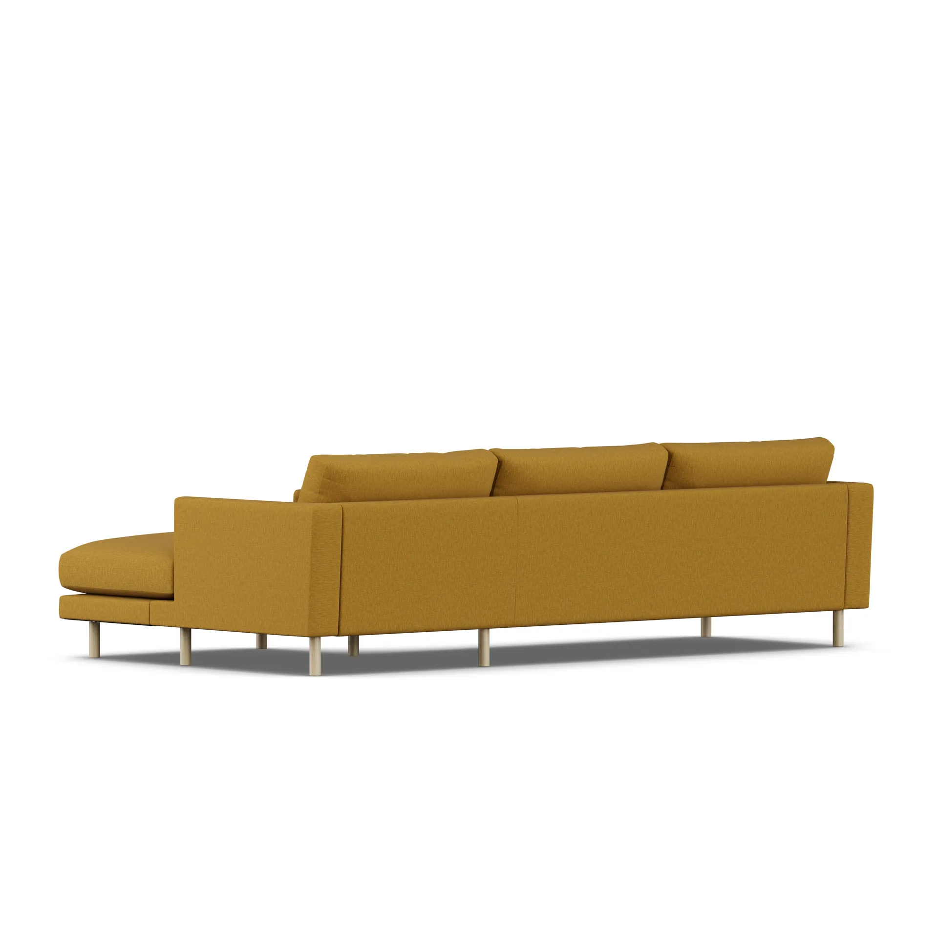 Bredhult sofa, Luiza Mustard 3972-white-oiled oak, 2,5-seater C1 1898