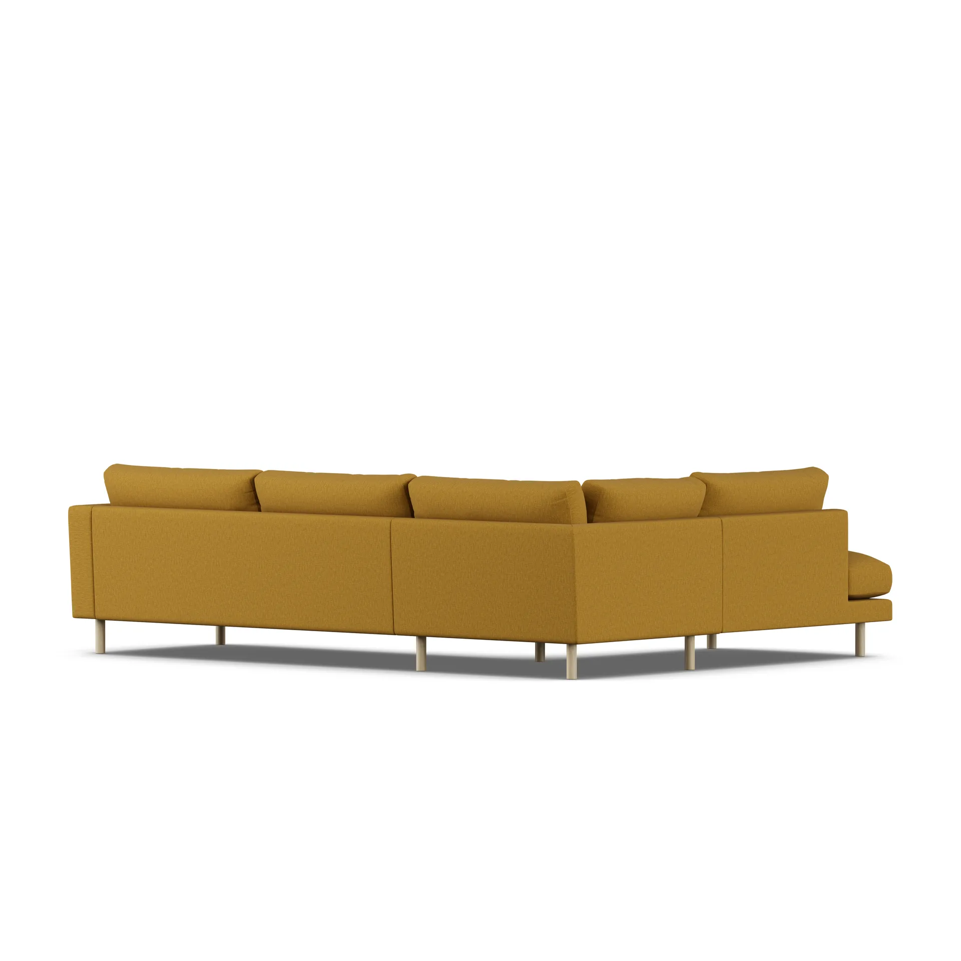 Bredhult sofa, Luiza Mustard 3972-white-oiled oak, 3-seater A2 1898