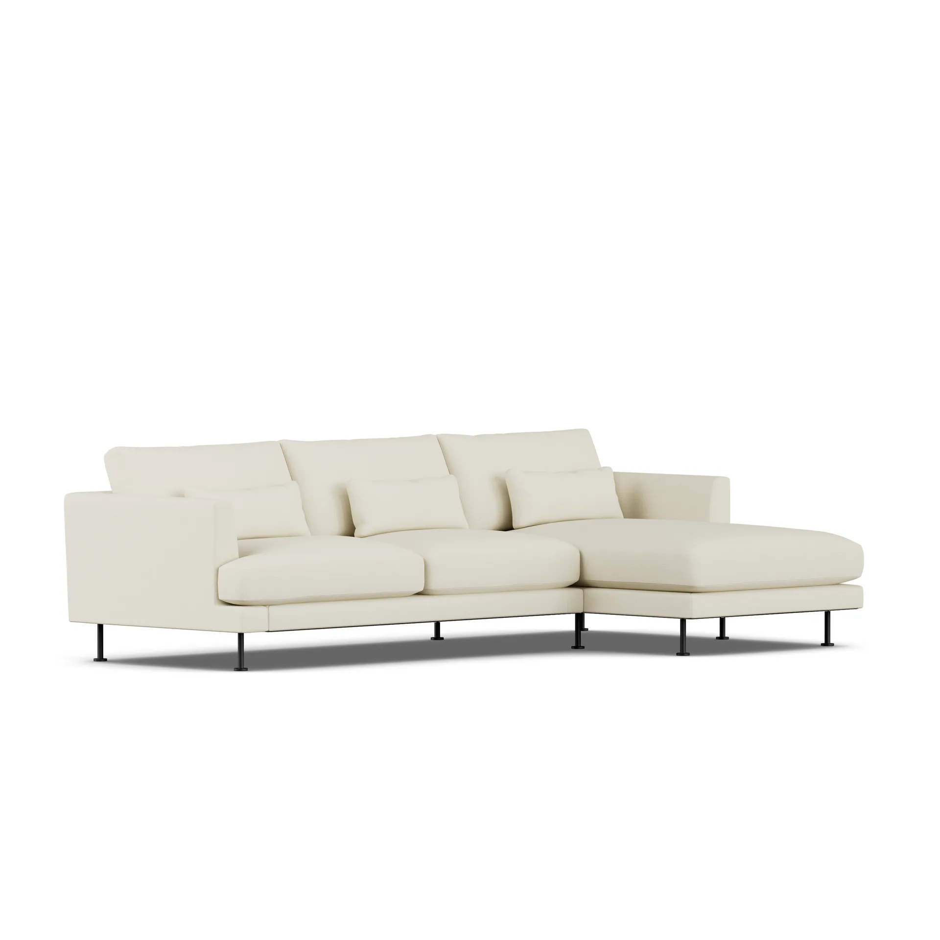 Bredhult sofa, Oslo Nature 1540-black steel, 2,5-seater C1 1898