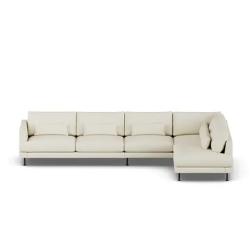 Bredhult sofa - Oslo Nature 1540-black steel, 4-seater B1 - 1898