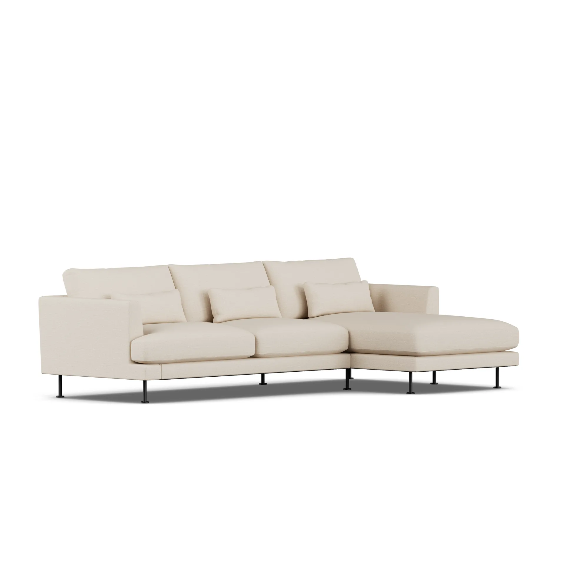Bredhult sofa, Same Beige 6670-black steel, 2,5-seater C1 1898