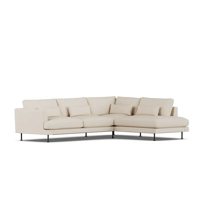 Bredhult sofa - Same Beige 6670-black steel, 3-seater A1 - 1898
