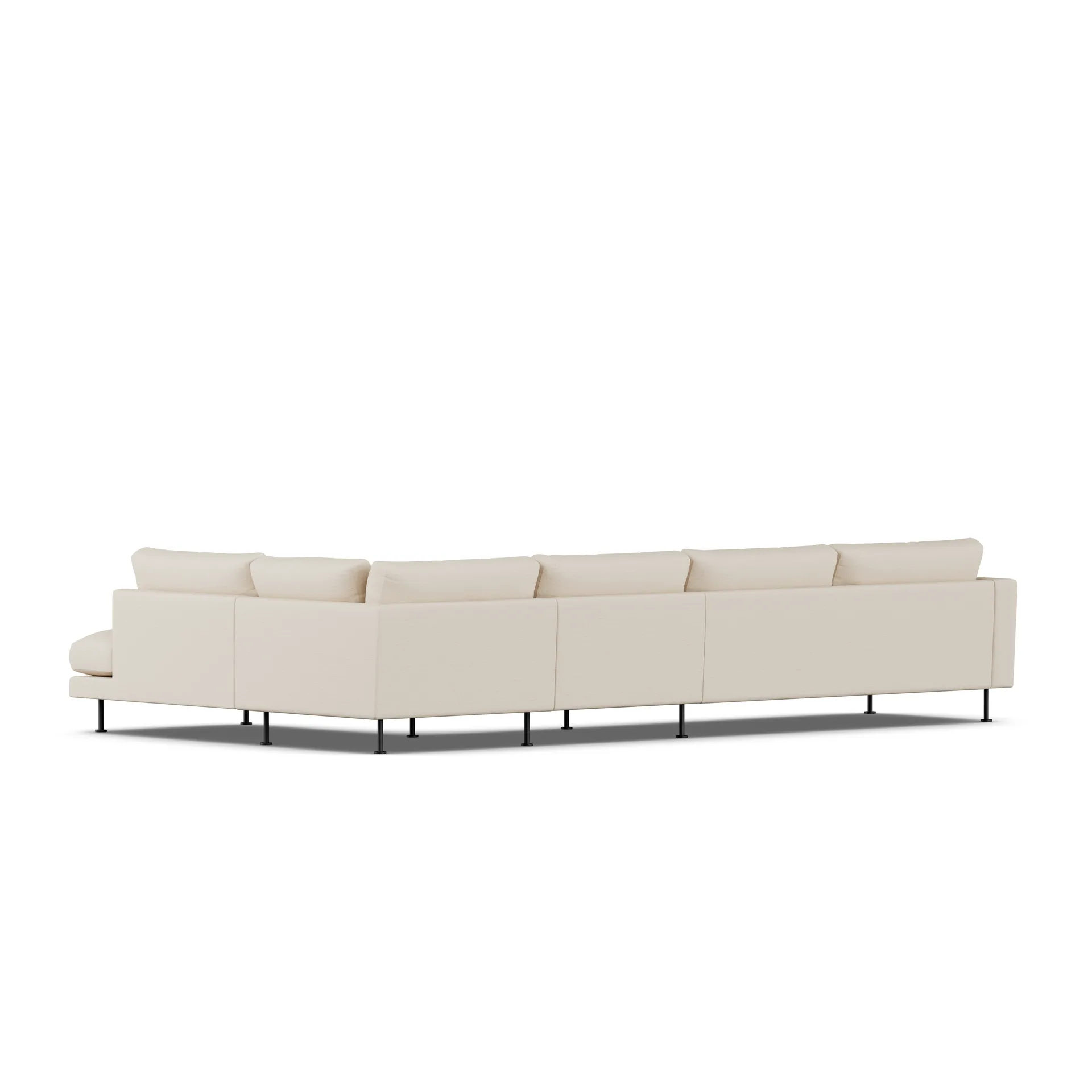 Bredhult sofa, Same Beige 6670-black steel, 4-seater B1 1898