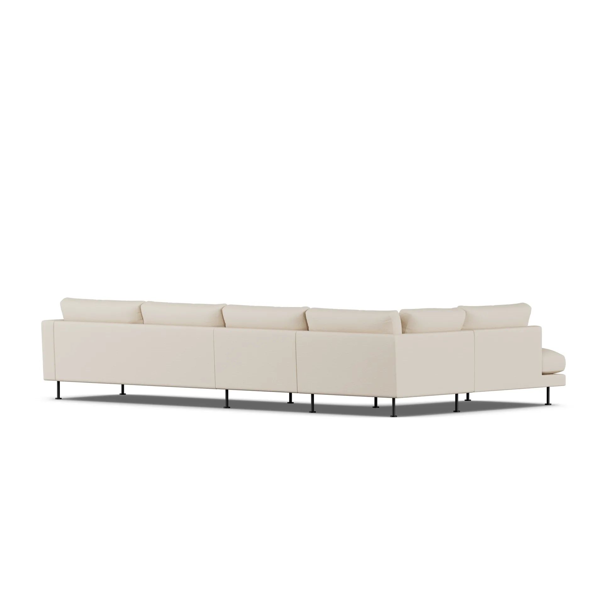 Bredhult sofa, Same Beige 6670-black steel, 4-seater B2 1898