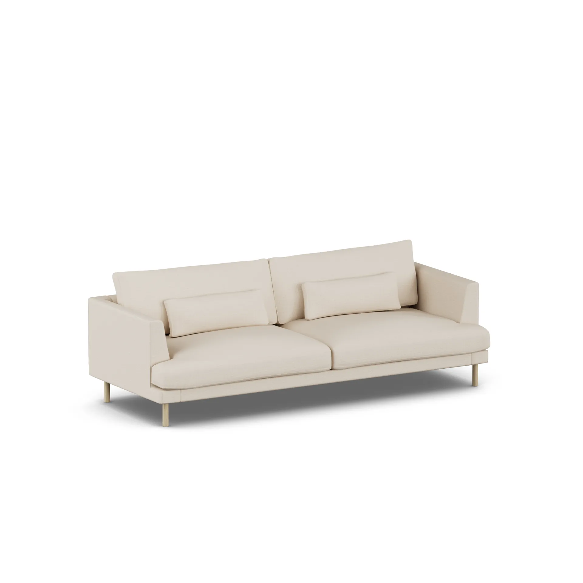 Bredhult sofa, Same Beige 6670-white-oiled oak, 3-seater 1898