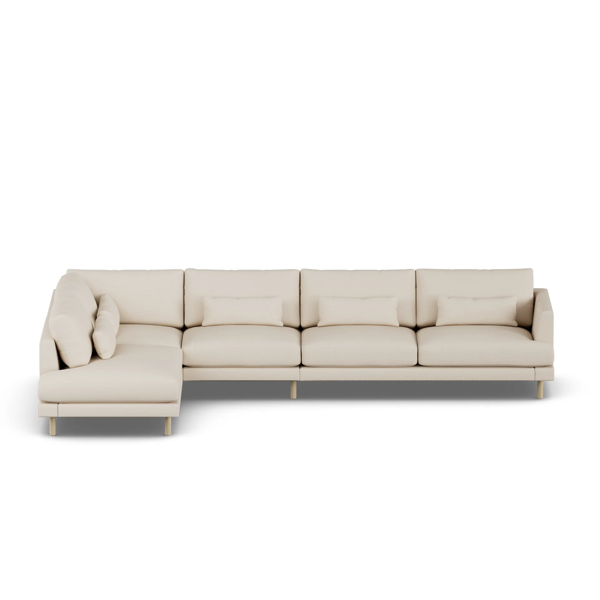 Bredhult sofa, Same Beige 6670-white-oiled oak, 4-seater B2 1898