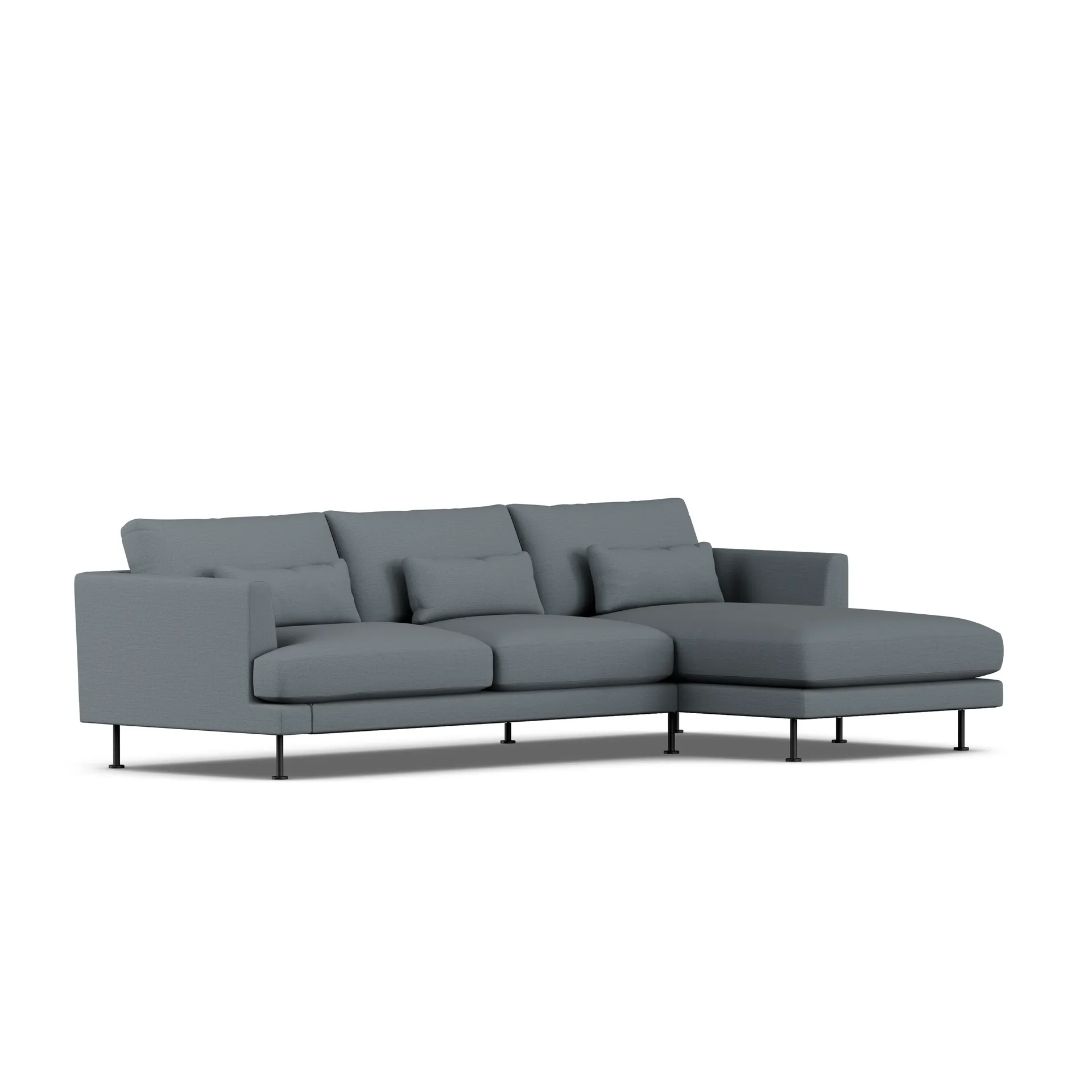 Bredhult sofa, Same Blue 6678-black steel, 2,5-seater C1 1898