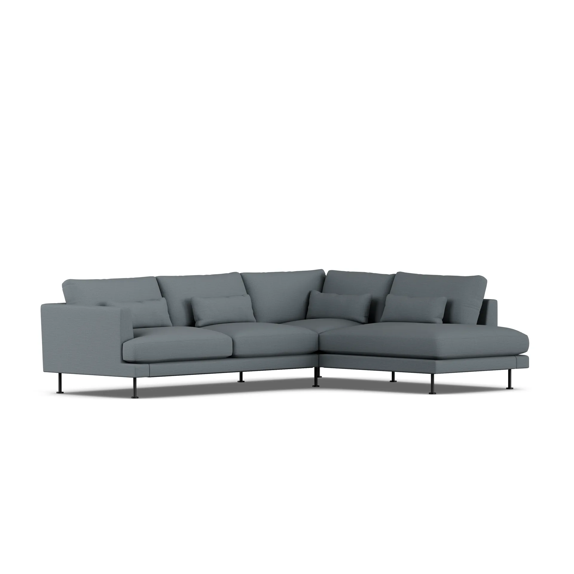 Bredhult sofa, Same Blue 6678-black steel, 3-seater A1 1898