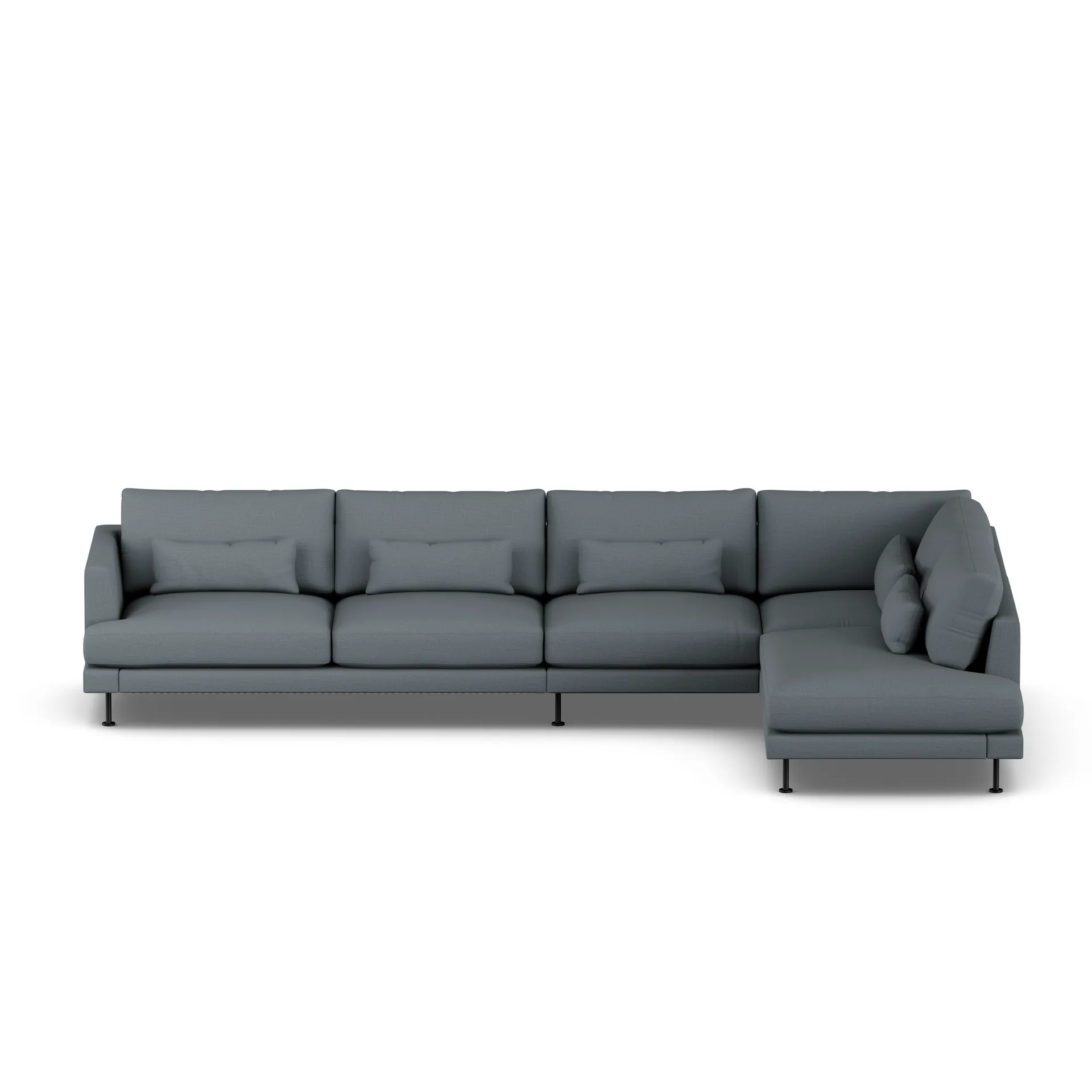Bredhult sofa, Same Blue 6678-black steel, 4-seater B1 1898