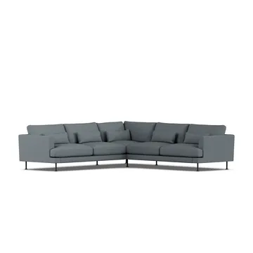 Bredhult sofa - Same Blue 6678-black steel, corner sofa F - 1898