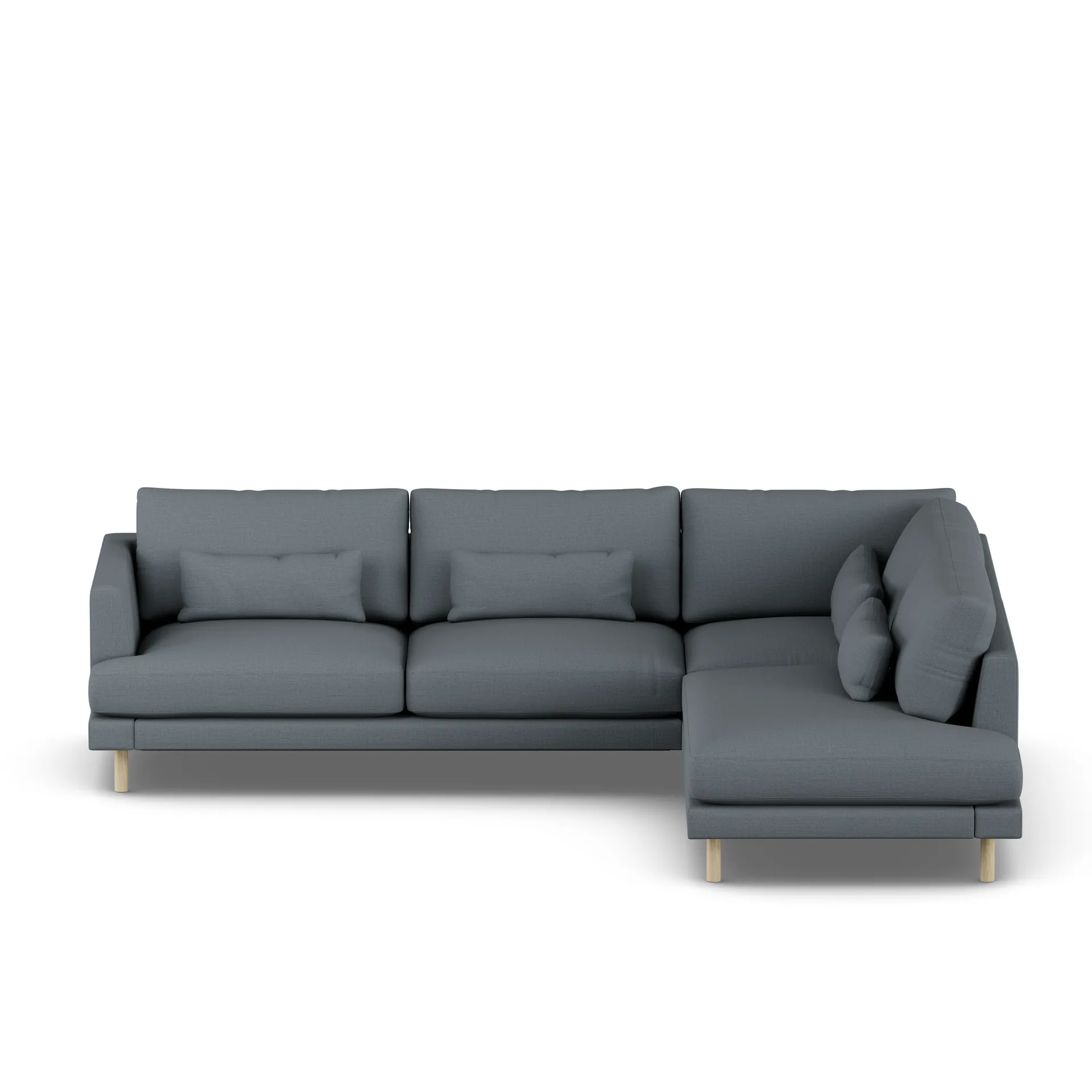 Bredhult sofa, Same Blue 6678-white-oiled oak, 3-seater A1 1898