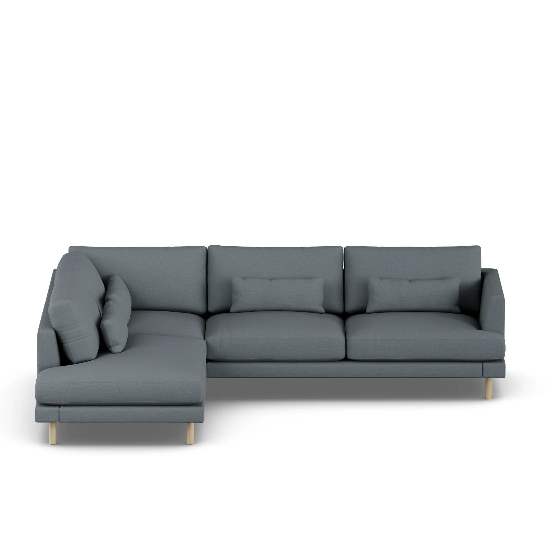 Bredhult sofa, Same Blue 6678-white-oiled oak, 3-seater A2 1898