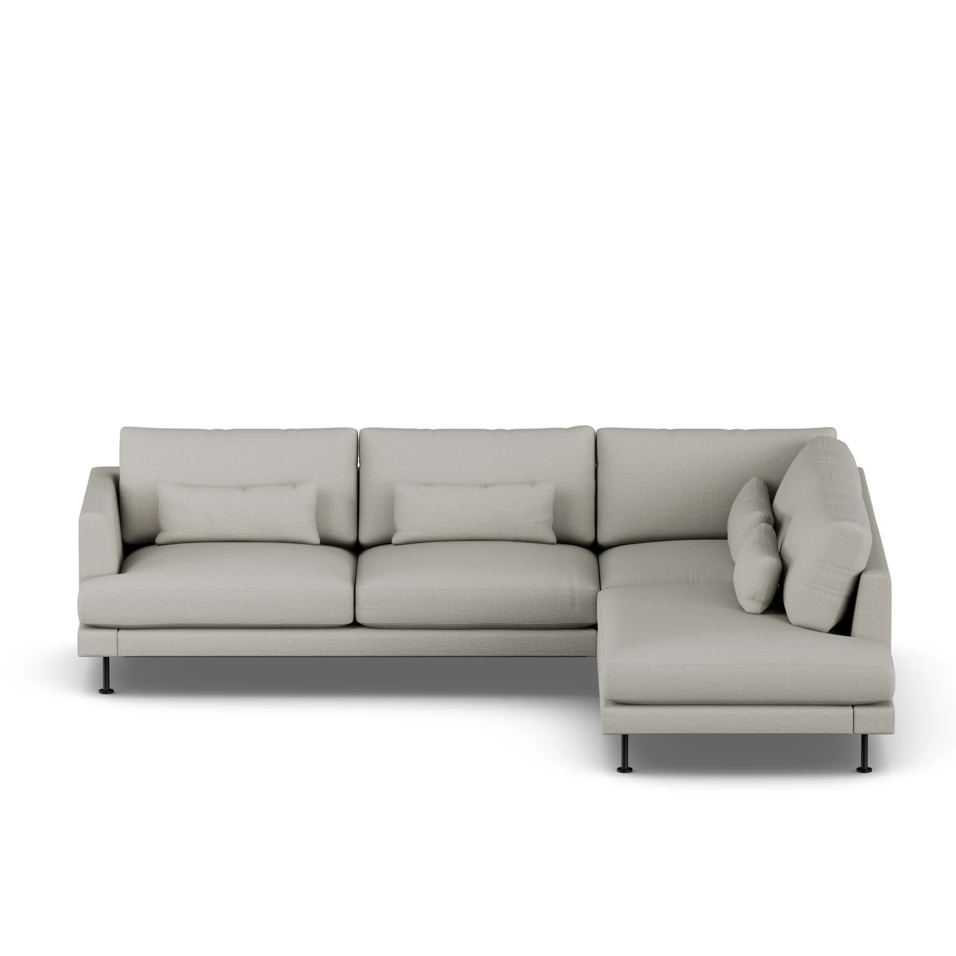 Bredhult sofa, Same Grey 6673-black steel, 3-seater A1 1898