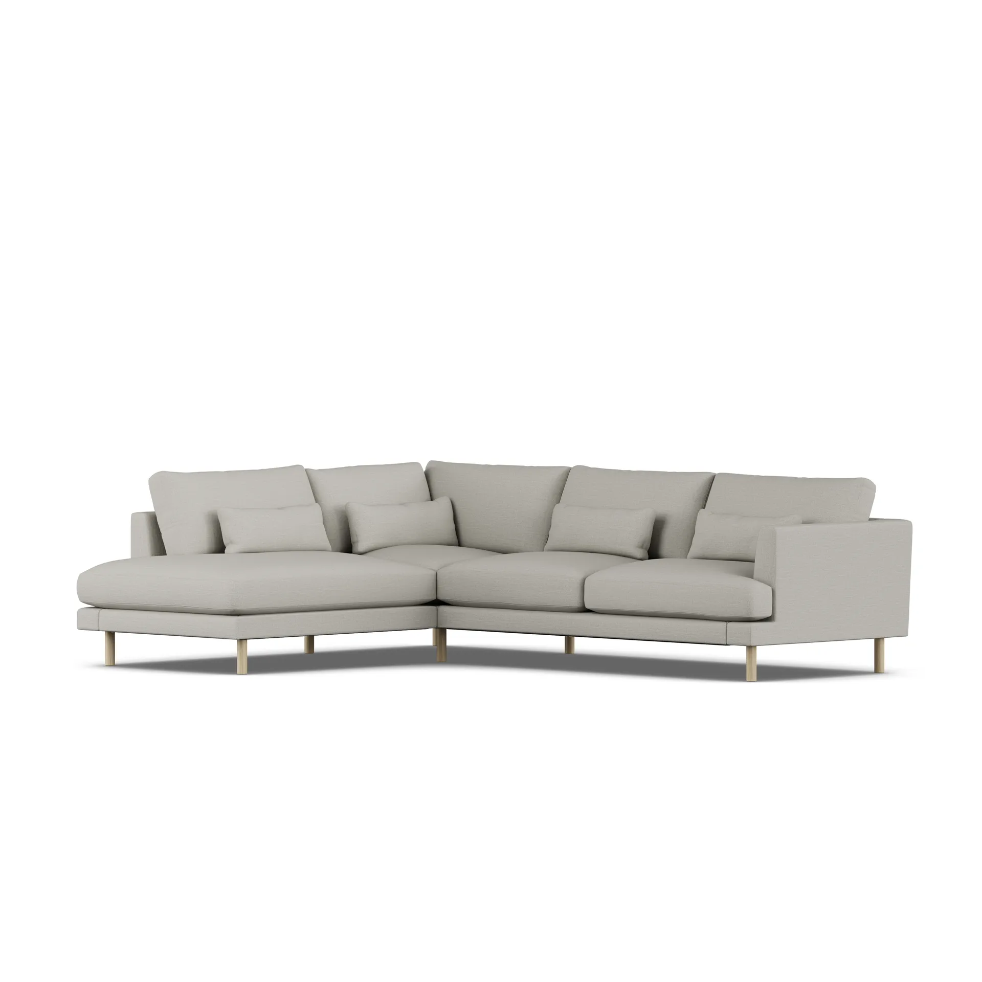 Bredhult sofa, Same Grey 6673-white-oiled oak, 3-seater A2 1898