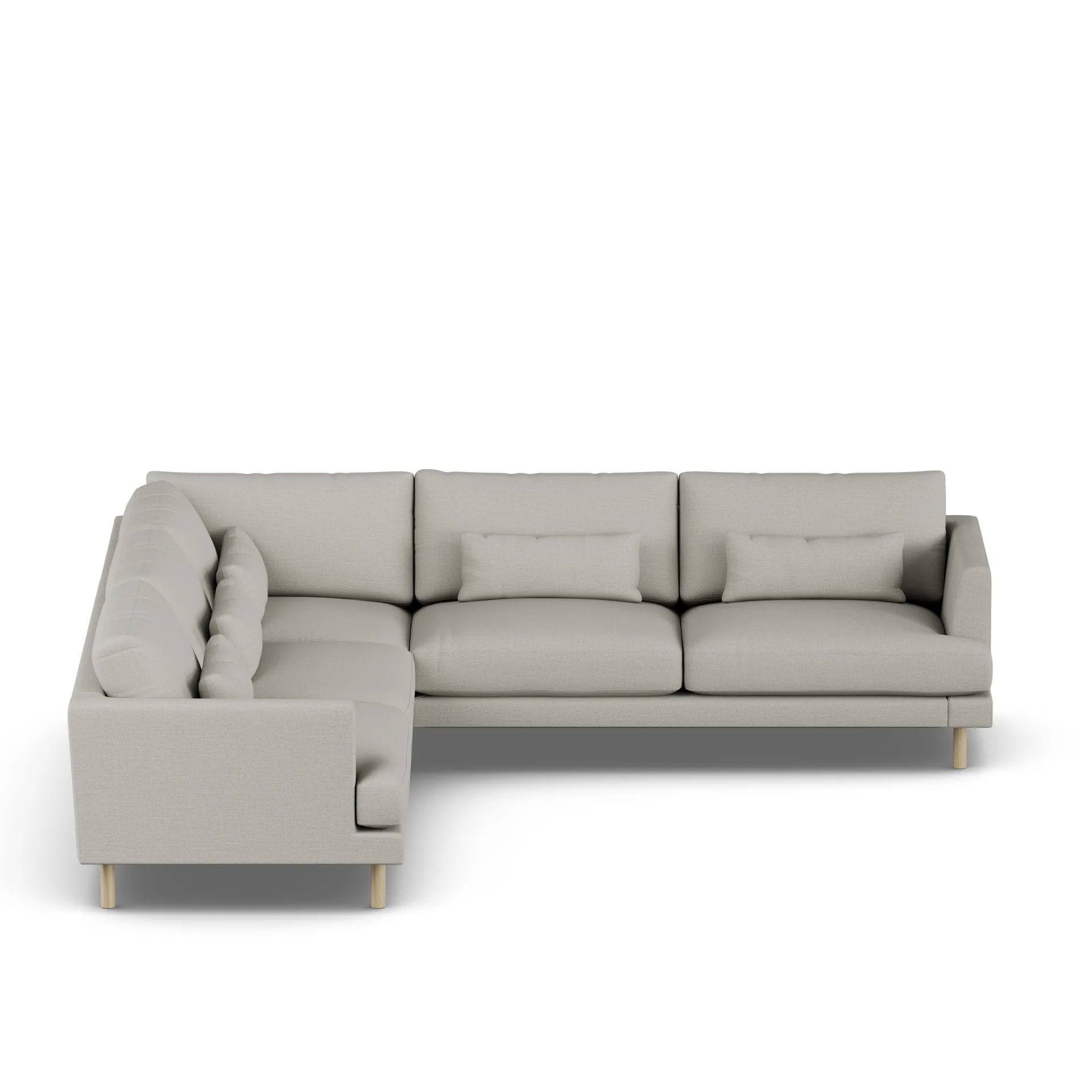 Bredhult sofa, Same Grey 6673-white-oiled oak, corner sofa F 1898