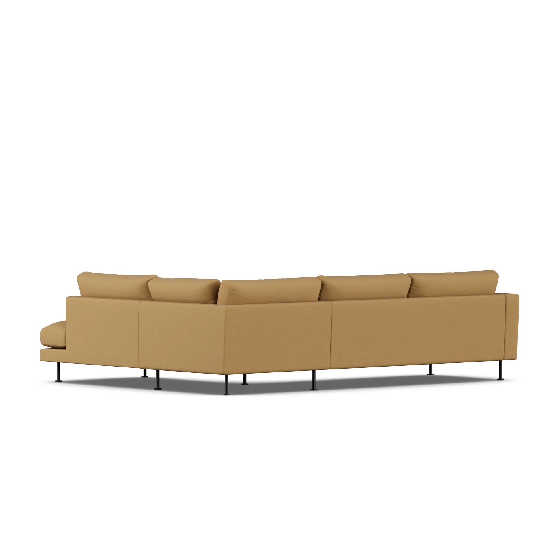 Bredhult sofa, Same Ochre 6676-black steel, 3-seater A1 1898