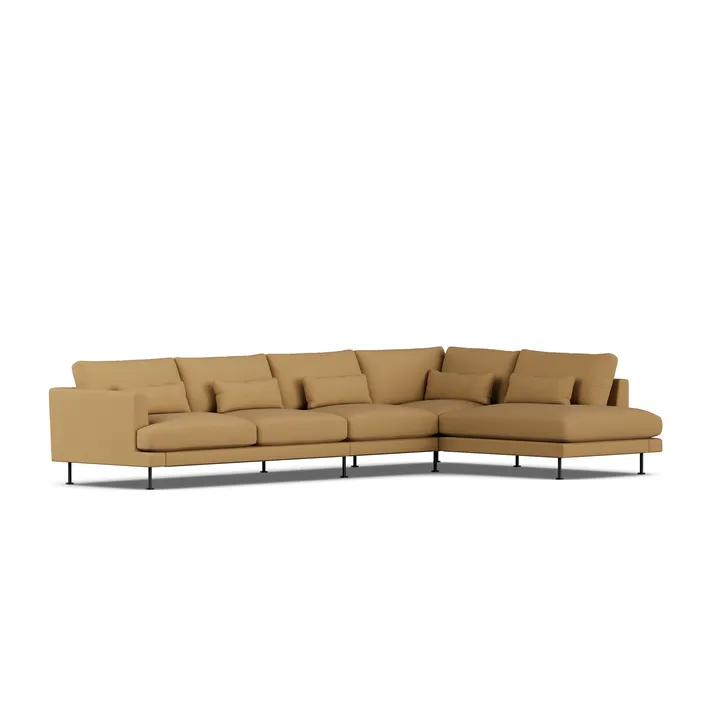 Bredhult sofa - Same Ochre 6676-black steel, 4-seater B1 - 1898