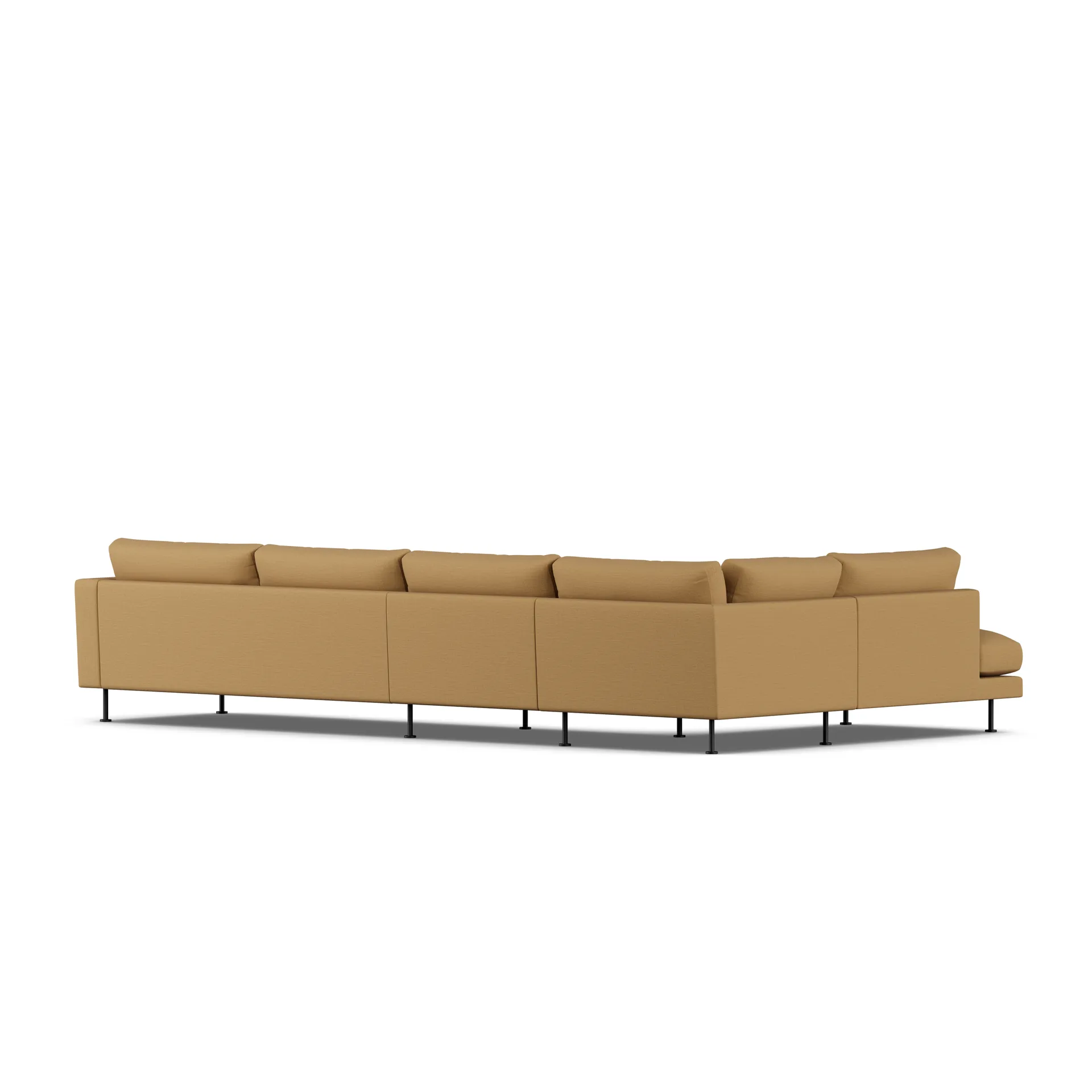 Bredhult sofa, Same Ochre 6676-black steel, 4-seater B2 1898