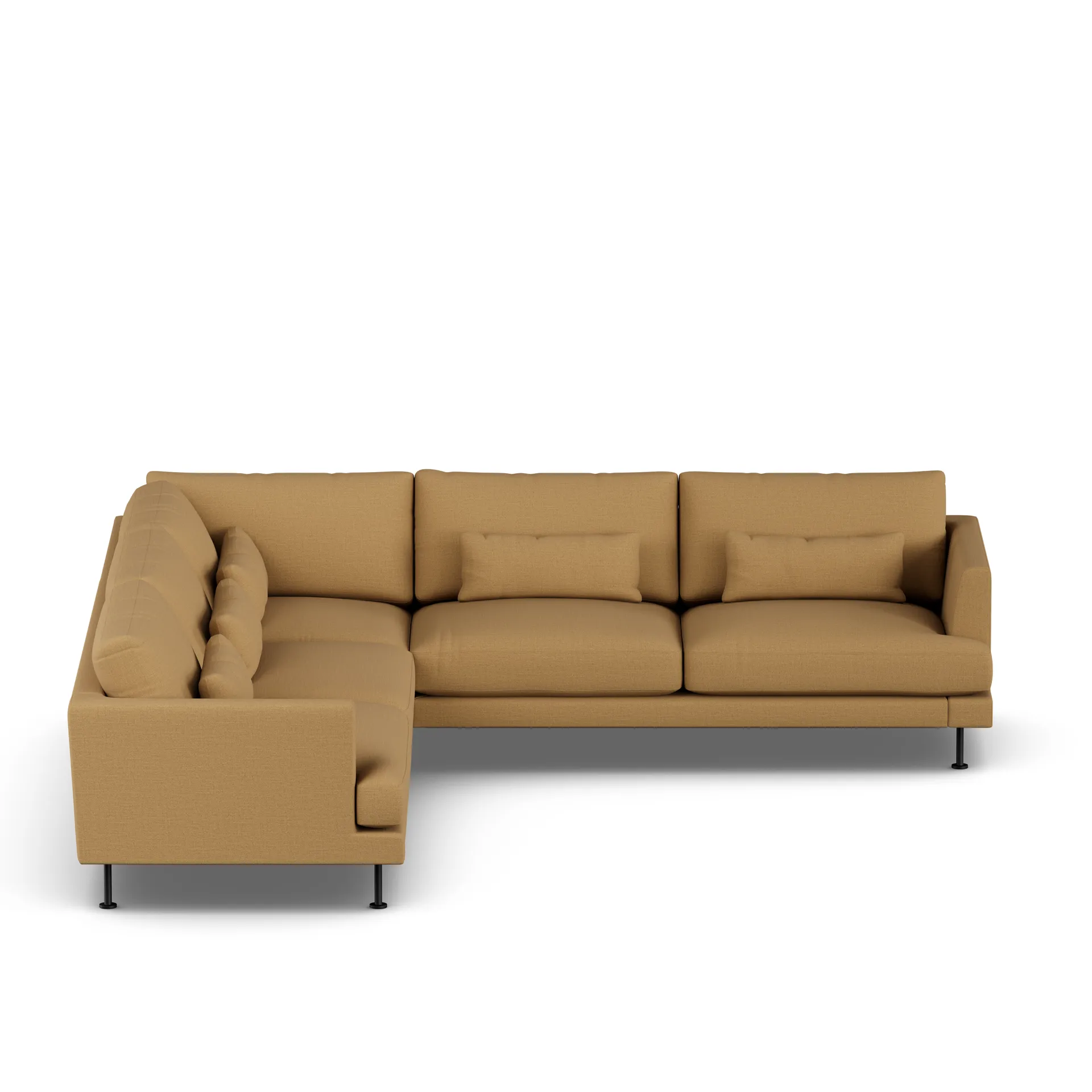 Bredhult sofa, Same Ochre 6676-black steel, corner sofa F 1898
