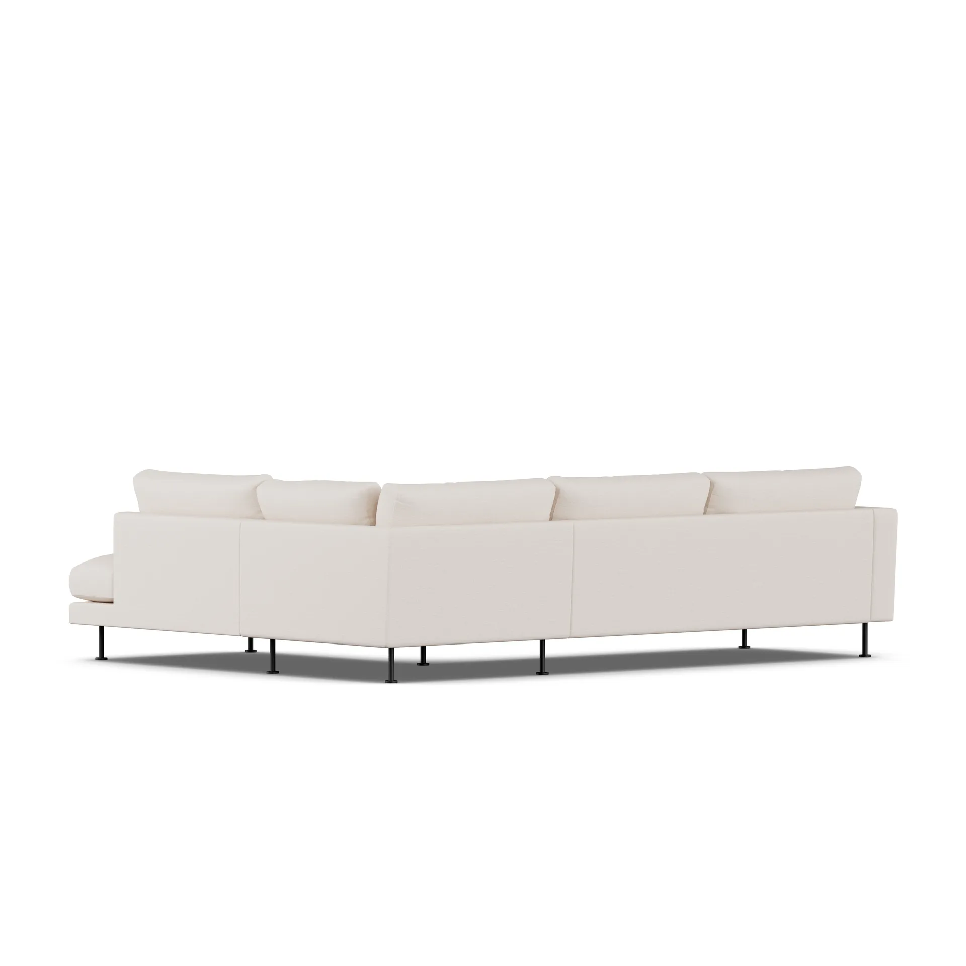 Bredhult sofa, Same Off White 6671-black steel, 3-seater A1 1898