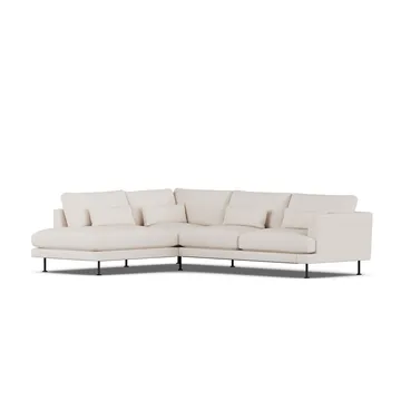 Bredhult sofa - Same Off White 6671-black steel, 3-seater A2 - 1898