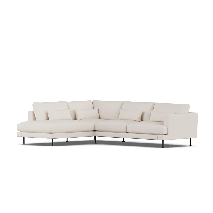 Bredhult sofa - Same Off White 6671-black steel, 3-seater A2 - 1898