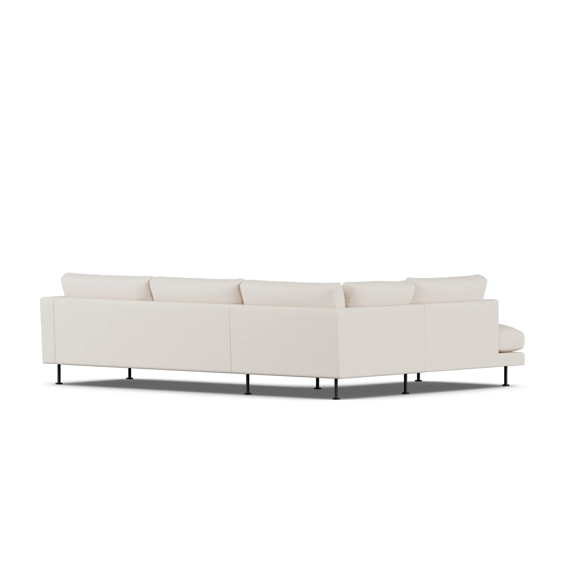 Bredhult sofa, Same Off White 6671-black steel, 3-seater A2 1898