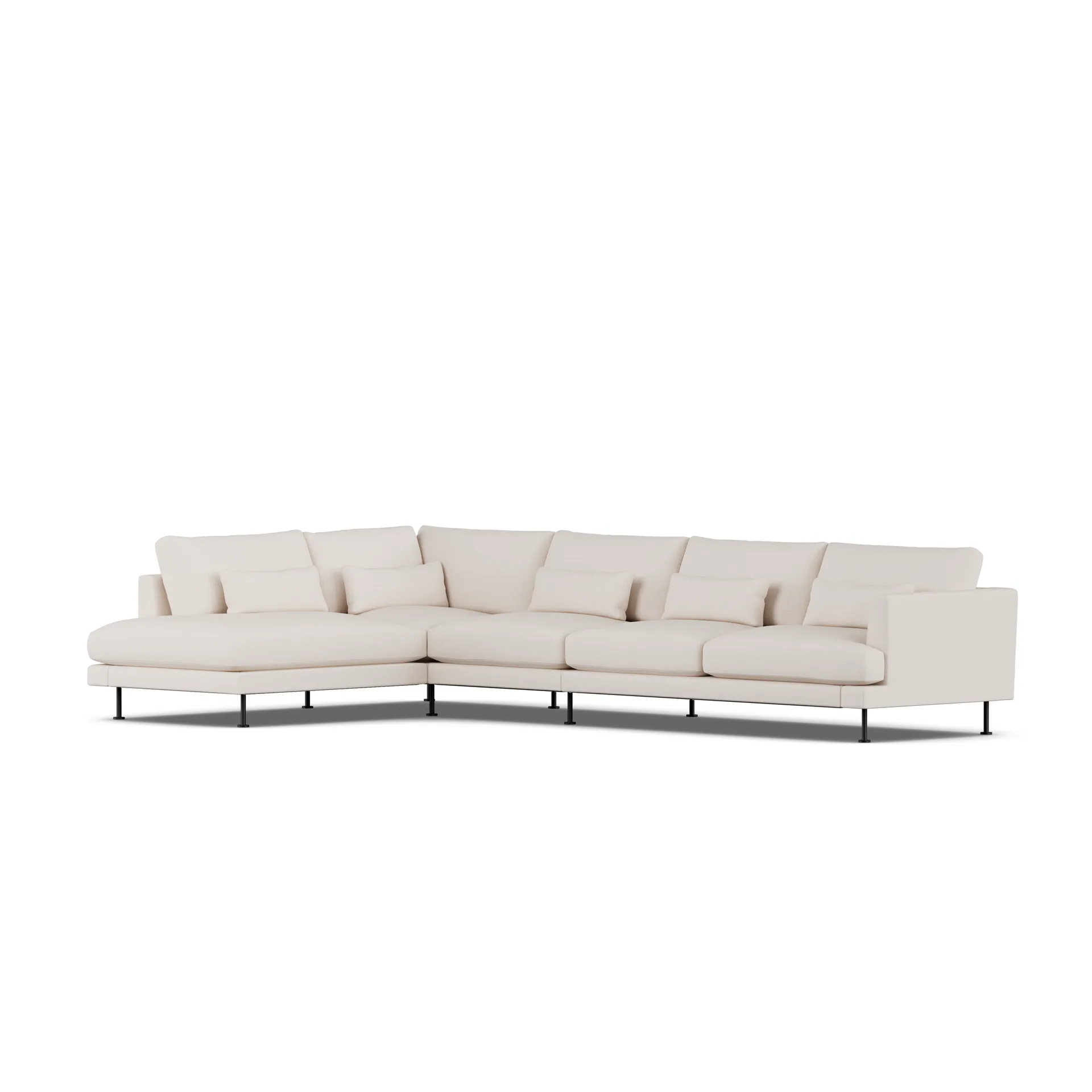 Bredhult sofa, Same Off White 6671-black steel, 4-seater B2 1898