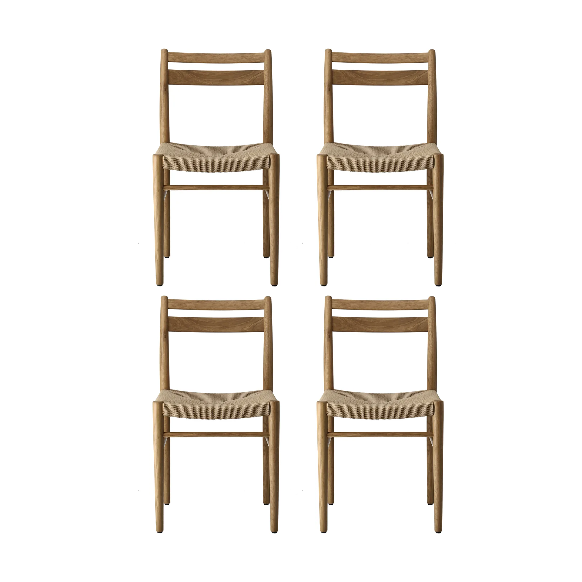 Fridhem dining chair, Lacquered oak-natural weave, 4-pack,  1898
