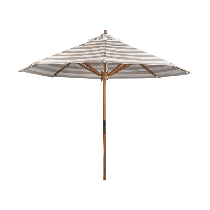 Hisshult parasol Ø270 cm - Beige stripe-teak - 1898