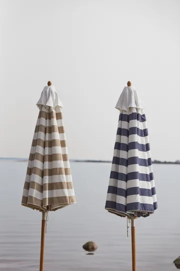 Hisshult parasol Ø270 cm - Beige stripe-teak - 1898