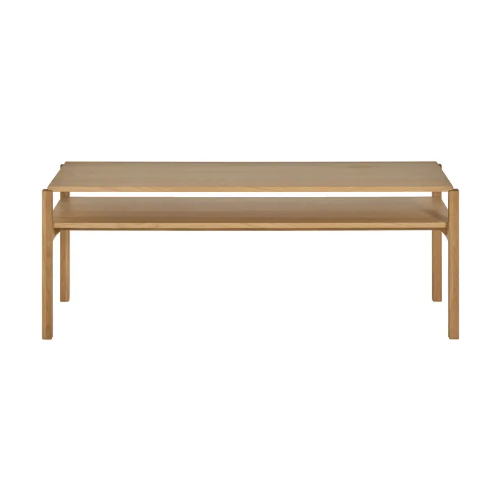Lid coffee table - White pigmented oak, 125x50 cm - 1898