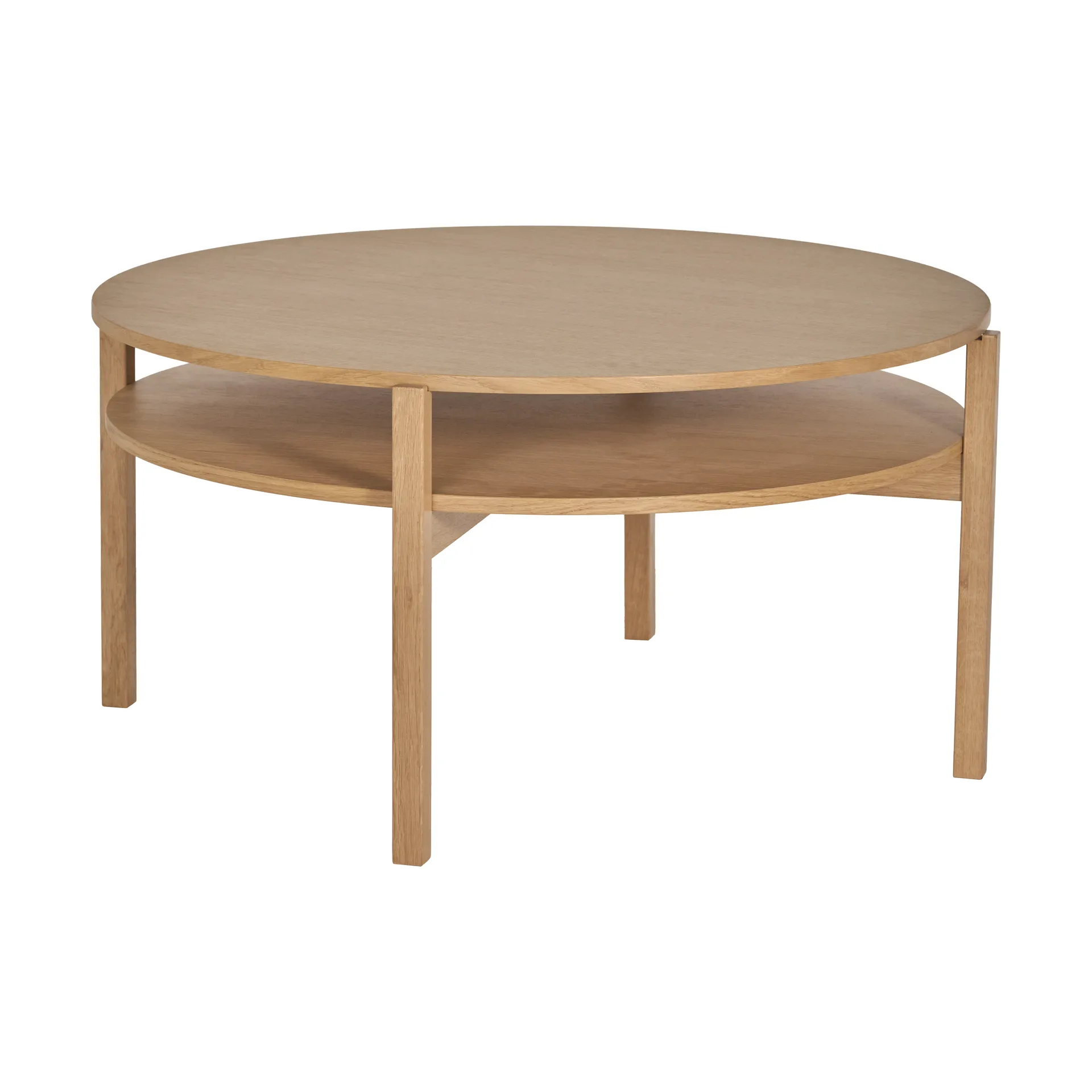 Lid coffee table, White pigmented oak, Ø90 cm 1898