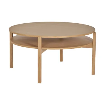Lid coffee table - White pigmented oak, Ø90 cm - 1898