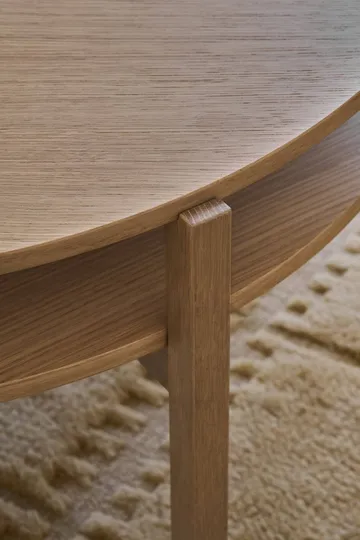 Lid coffee table - White pigmented oak, Ø90 cm - 1898
